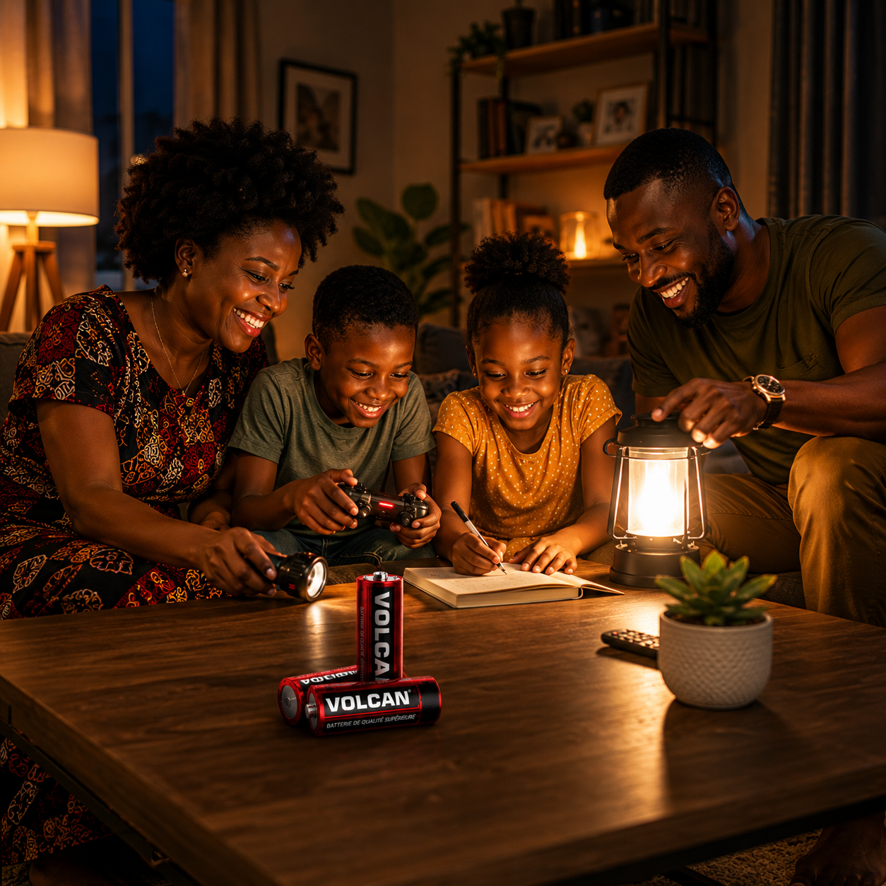 Family using VOLCAN batteries